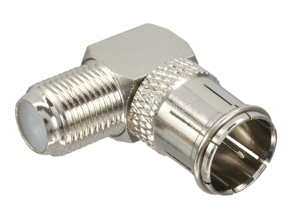 INLINE - Adapter F-Quick-Stecker (SAT) auf F-Buchse (SAT) - gewinkelt