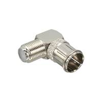 INLINE - Adapter F-Quick-Stecker (SAT) auf F-Buchse (SAT) - gewinkelt