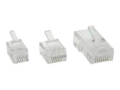 INLINE - Modularstecker - 8P8C RJ45 zum Crimpen auf Flachkabel (ISDN) - 10er Pack