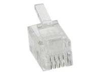 INLINE - Modularstecker - 4P4C RJ10 zum Crimpen auf Flachkabel - 10er Pack