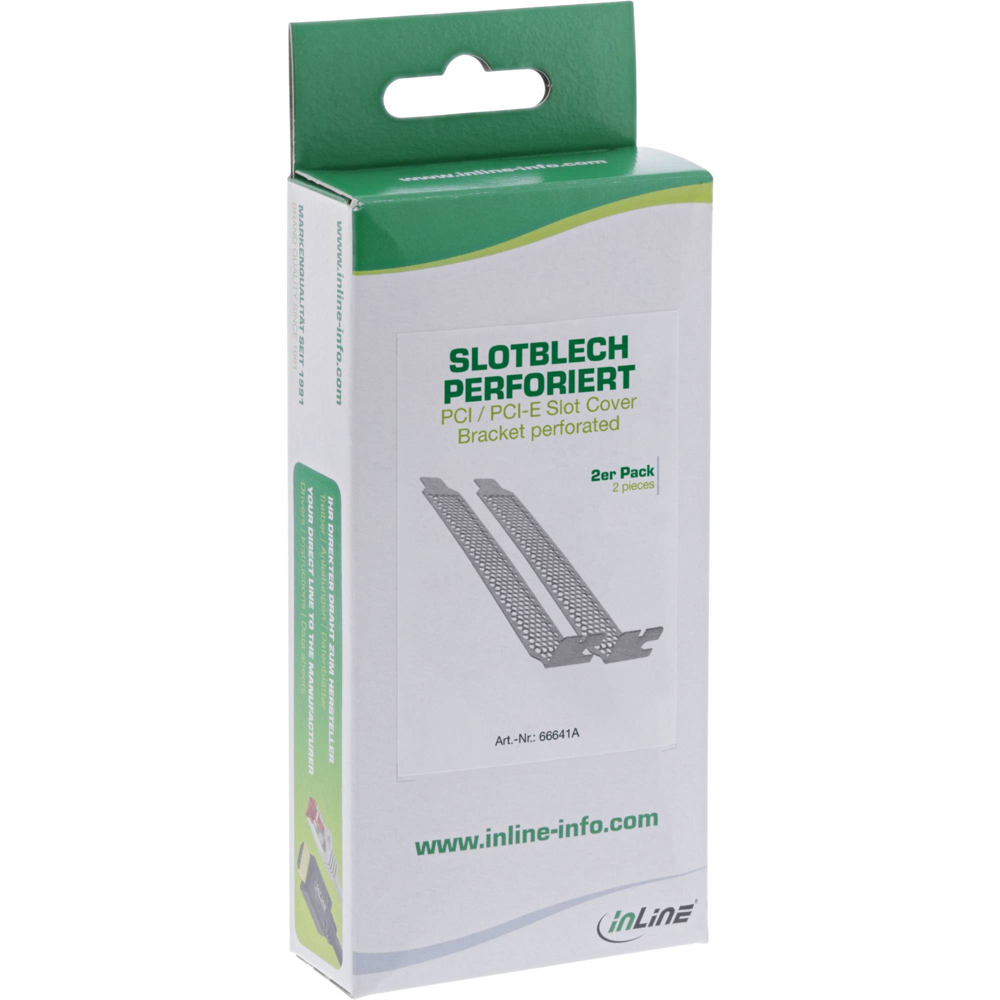 InLine Slotblech perforiert - 2er PackSilber - 2er