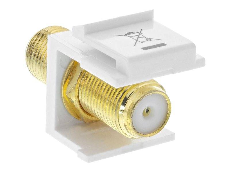 INLINE - Keystone Einbauadapter - für Sat-Kabel - 2x F-Buchsen - weiß