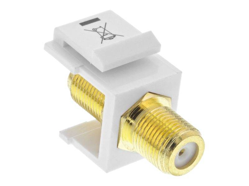 INLINE - Keystone Einbauadapter - für Sat-Kabel - 2x F-Buchsen - weiß