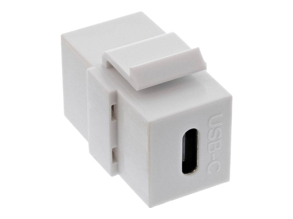 INLINE - USB 3.1 Keystone Snap-In Einsatz - USB-C Buchse / Buchse - weiß