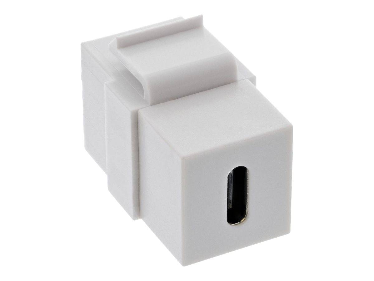 INLINE - USB 3.1 Keystone Snap-In Einsatz - USB-C Buchse / Buchse - weiß