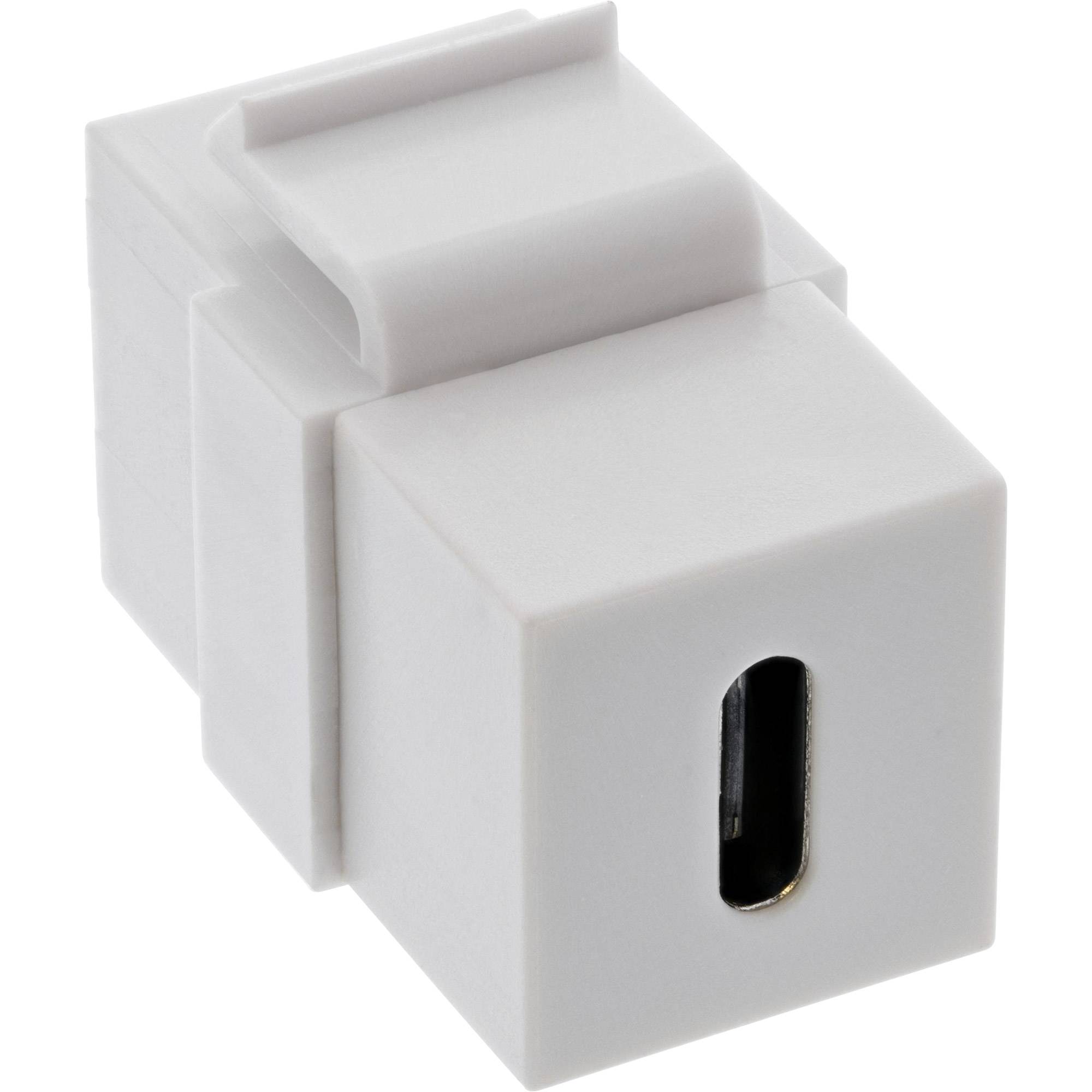 INLINE - USB 3.1 Keystone Snap-In Einsatz - USB-C Buchse / Buchse - weiß