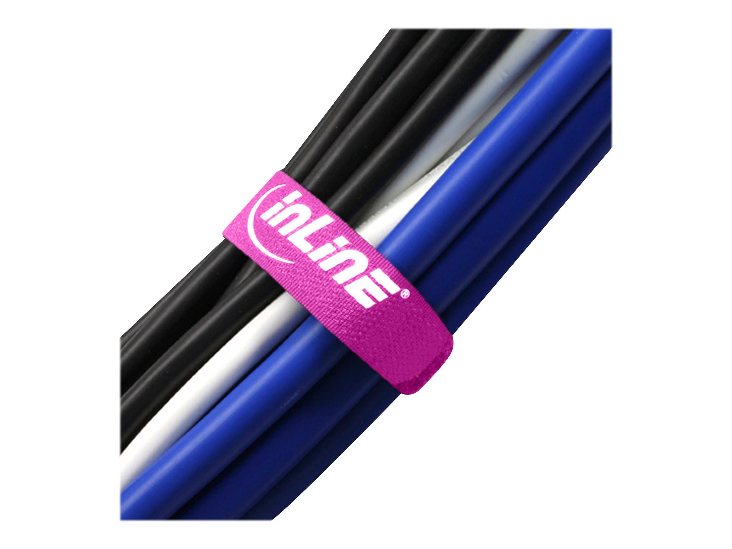 INLINE - Klettschlaufen 20x200mm - 10er - pink