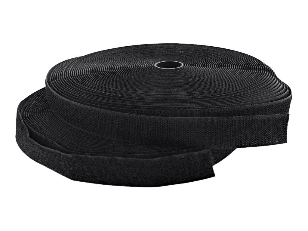 InLine Kabelbinder - Klettverschlussband 2-teilig - 25mm - schwarz - 25m - Kabel