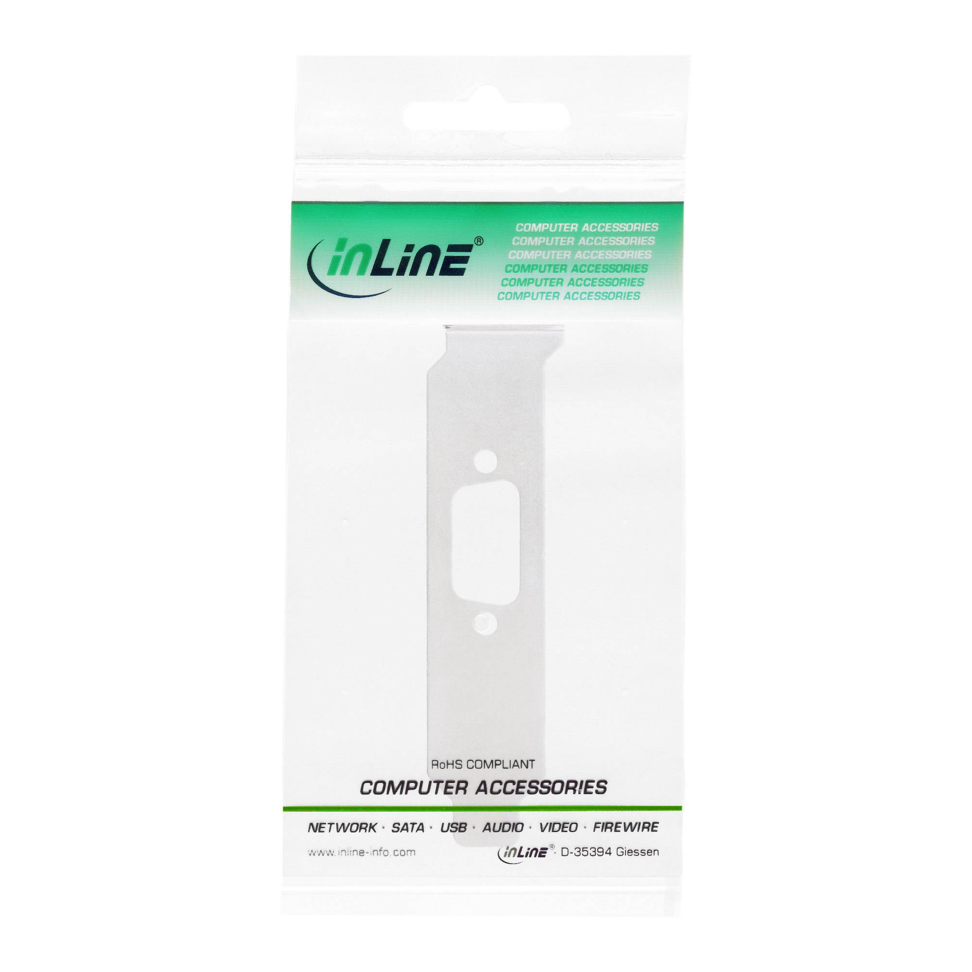 INLINE - Slotblech - mit 9-pol Sub D Aussparung - Low Profile