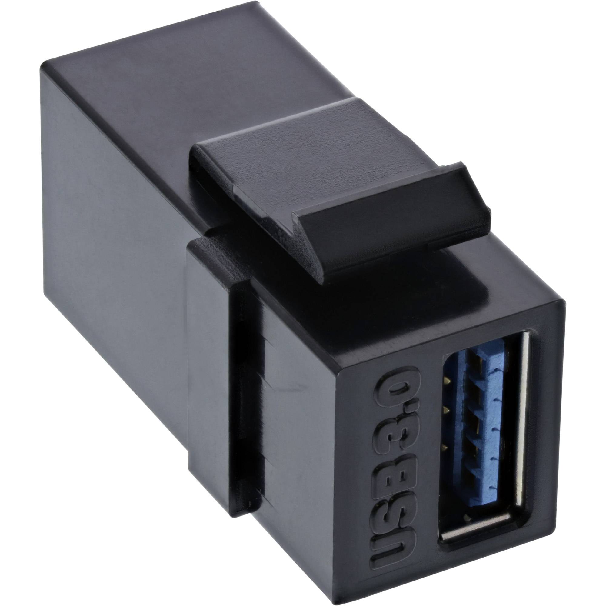INLINE - USB 3.1 Keystone Snap-In Einsatz - USB-A Buchse / Buchse - schwarz
