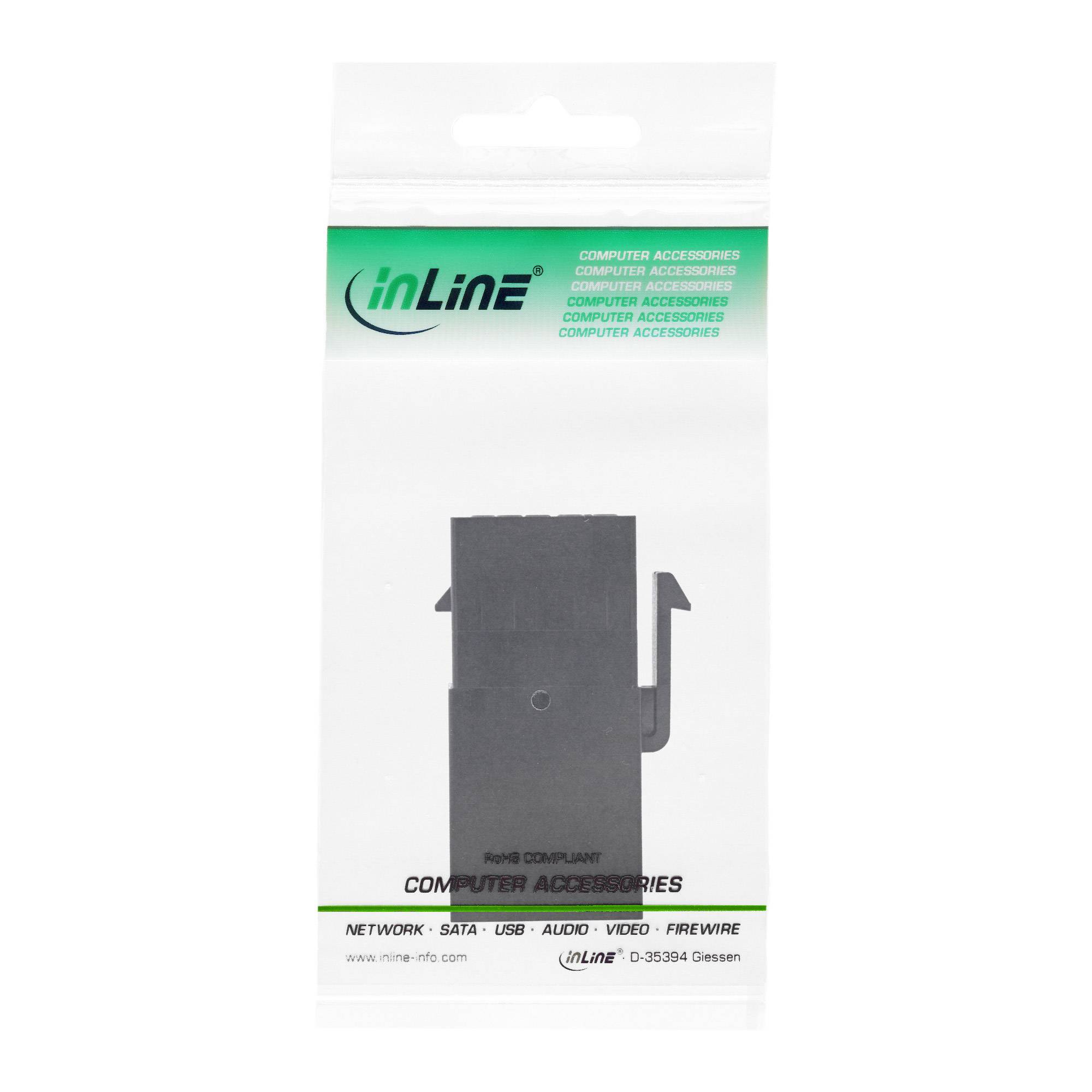 INLINE - USB 3.1 Keystone Snap-In Einsatz - USB-A Buchse / Buchse - schwarz