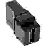 InLine® HDMI Keystone Snap-In Einsatz 4K/60Hz, HDMI A Buchse/Buchse, gewinkelt, schwarz