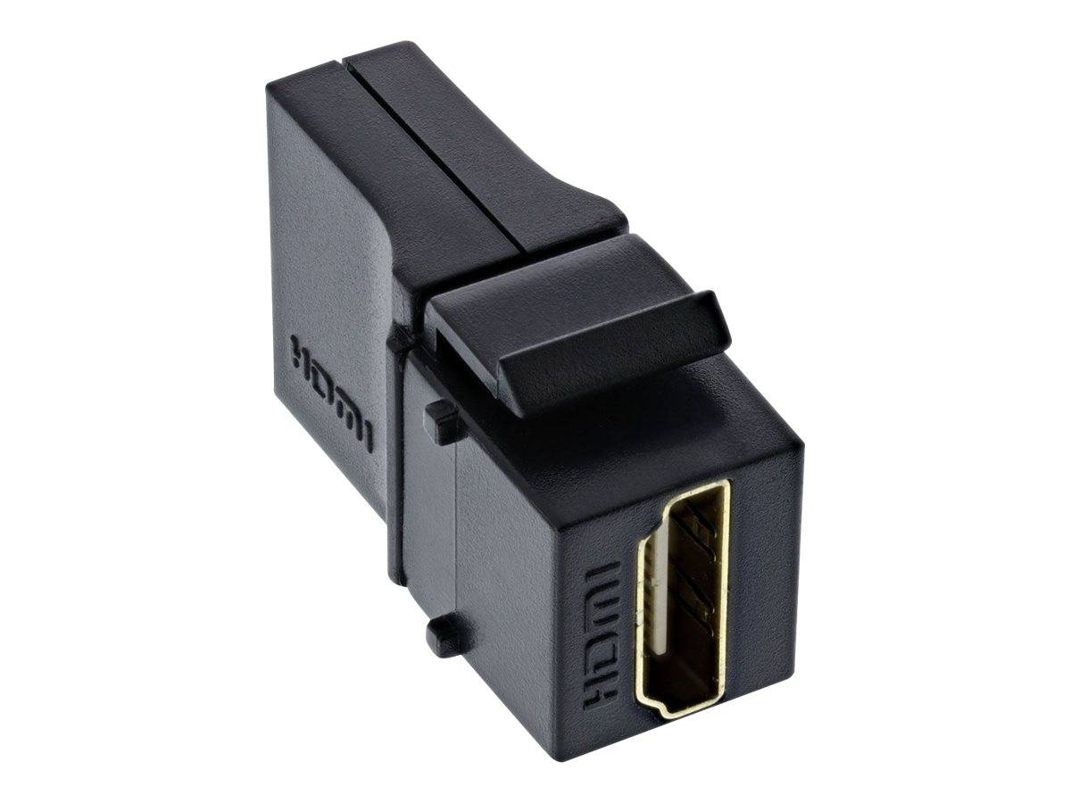 INLINE - HDMI Keystone Snap-In Einsatz 4K/60Hz - HDMI A Buchse/Buchse - gewinkelt