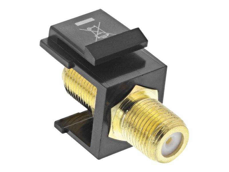 INLINE - Keystone Einbauadapter - für Sat-Kabel - 2x F-Buchsen - schwarz