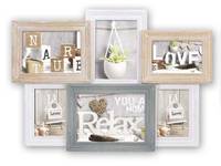 ZEP Vincennes, Bilderrahmen-Set, Holz, Mehrfarbig, Wand, Rechteckig, Landschaft