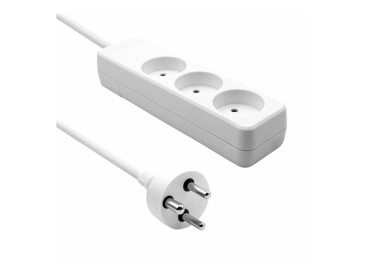 MicroConnect - Steckdosenleiste - Eingabe, Eingang Typ K - Ausgangsanschlüsse: 3 (3 x Type K)