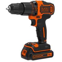 Black & Decker BDCHD18K-QW, Handbohrmaschine, 1 cm, 1400 RPM, 2,5 cm, 1 cm, 360 RPM
