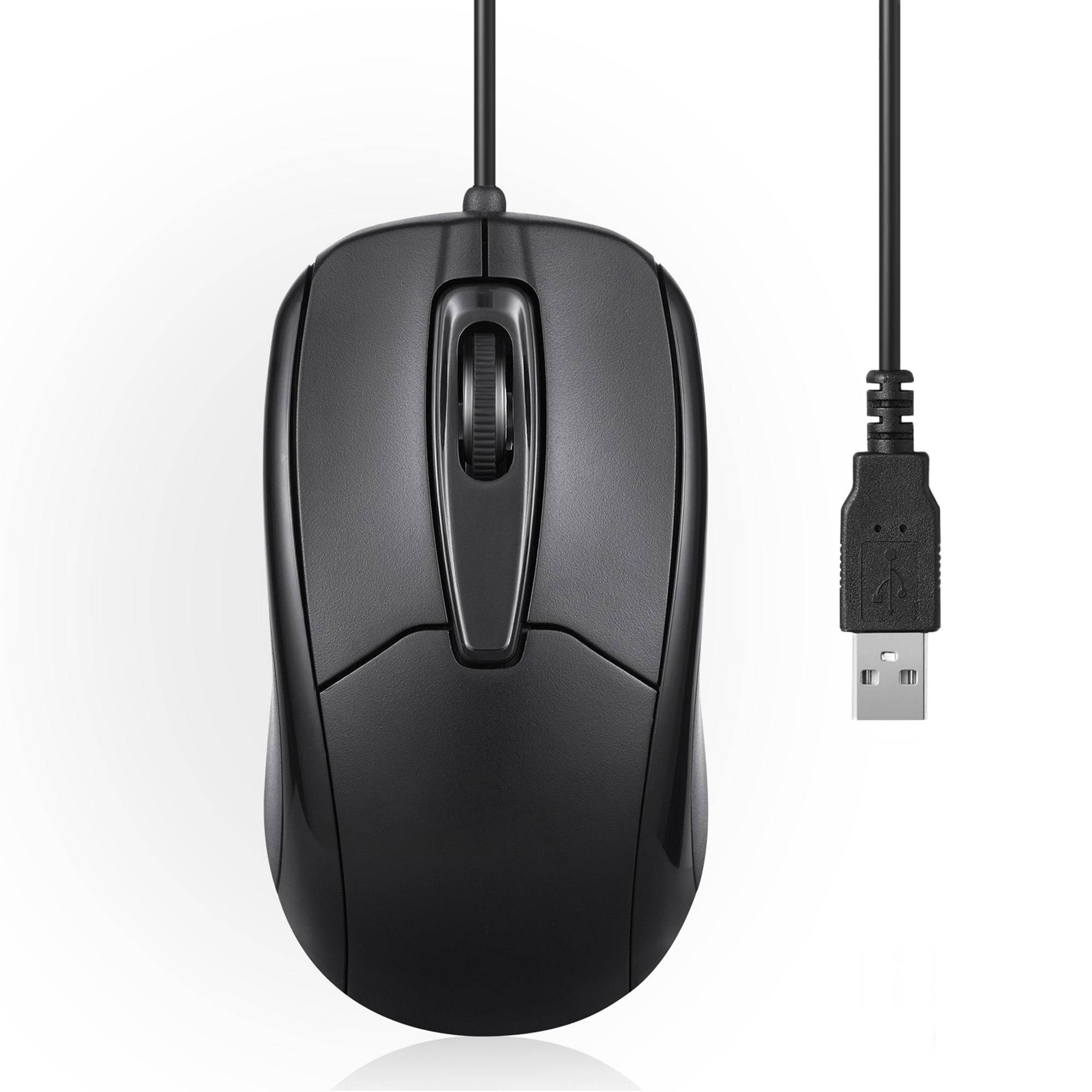 Perixx PERIMICE-209, Kabelgebundene Maus, USB-A Kabel, schwarz