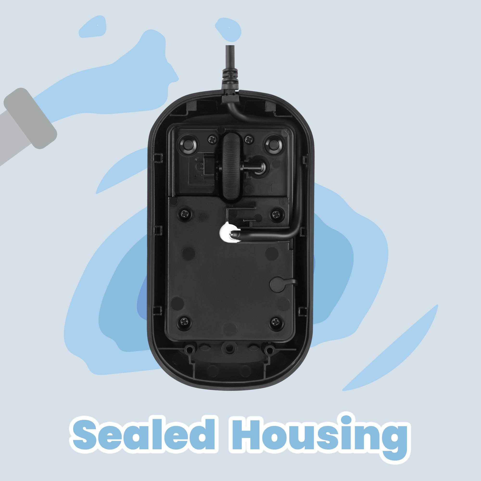 Perixx 11419, rechts, Optisch, USB Typ-A, 1600 DPI, Schwarz