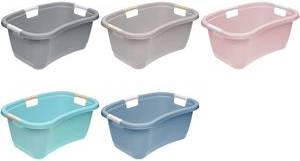 keeeper Wäschewanne ''janne'', ergonomisch, nordic-grey stabile Wäschewanne in Nierenform, mit Softgriffen, großes