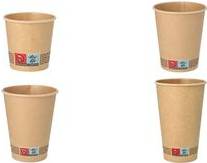 PAPSTAR Papp-Trinkbecher ''pure'', 0,1 l, braun aus Pappe mit biologisch abbaubarer Beschichtung,