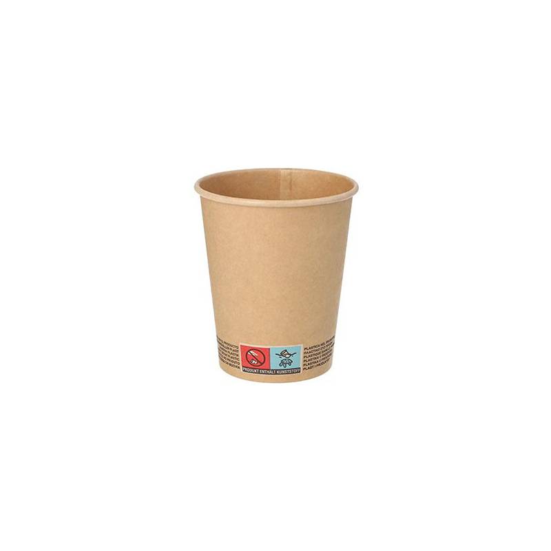 PAPSTAR Papp-Trinkbecher "pure, 0,2 l, braun