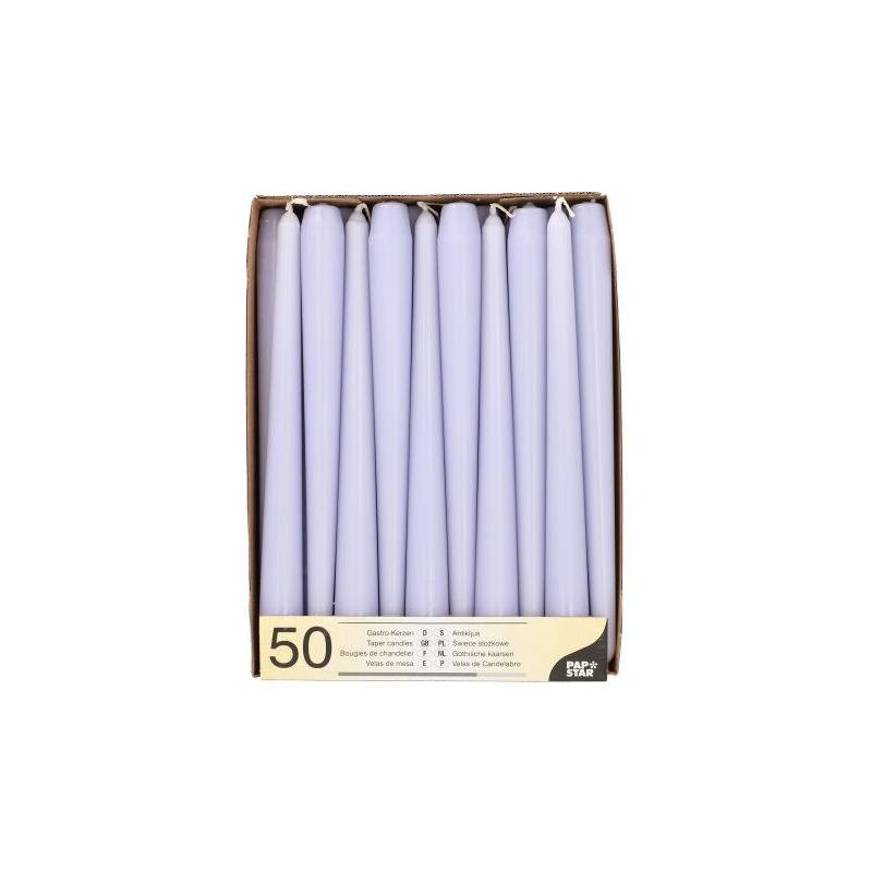 STARPAK Leuchterkerzen, 22 mm, flieder, 50er Pack