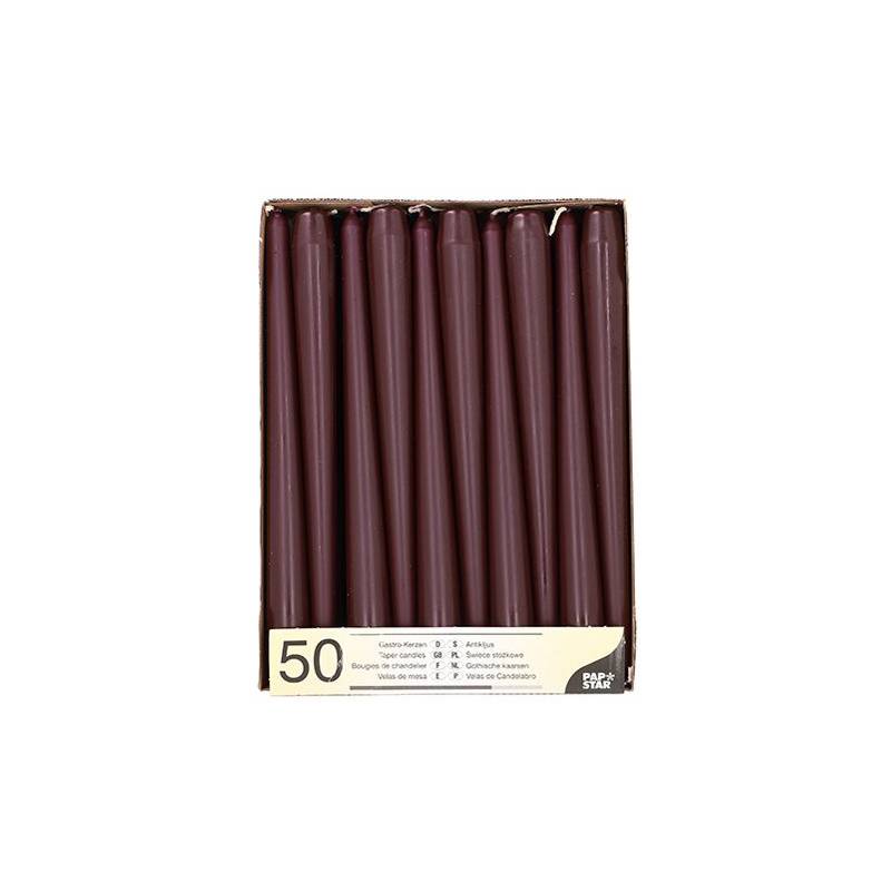 STARPAK Leuchterkerzen, 22 mm, beere, 50er Pack