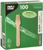 PAPSTAR Holz-Eislöffel ''pure'', gewachst, Länge: 94 mm aus natürlich hellem Birkenholz, biologisch abbaubar