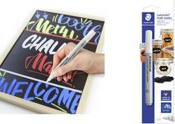 STAEDTLER Lumocolor Kreidemarker chalk marker, weiß, Blister Strichstärke: ca