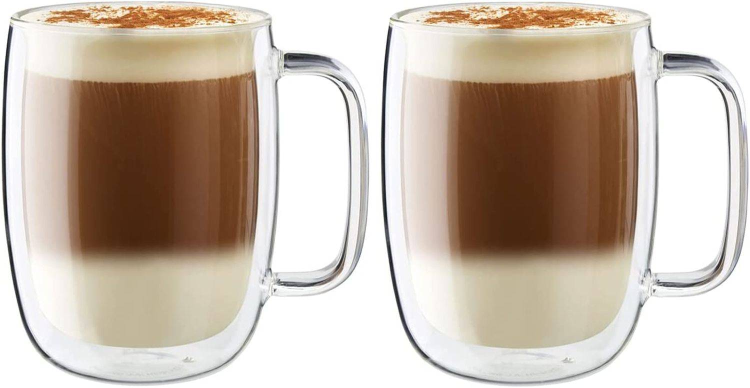 Zwilling® Sorrento Plus 2-TLG. Latte-Macchiato-Set mit Henkel, 450 ml