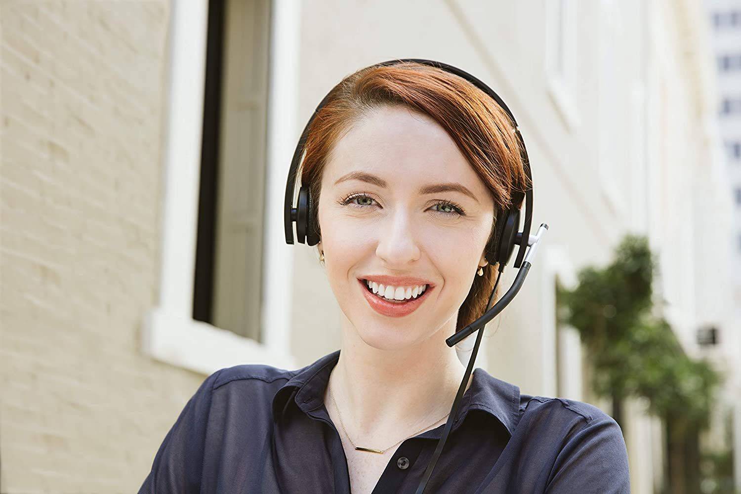 Logitech H650e Kopfhörer mit Mikrofon, Stereo-Headset, Rauschunterdrückung, Lautstärkeregelung & Stummschaltung Schwarz