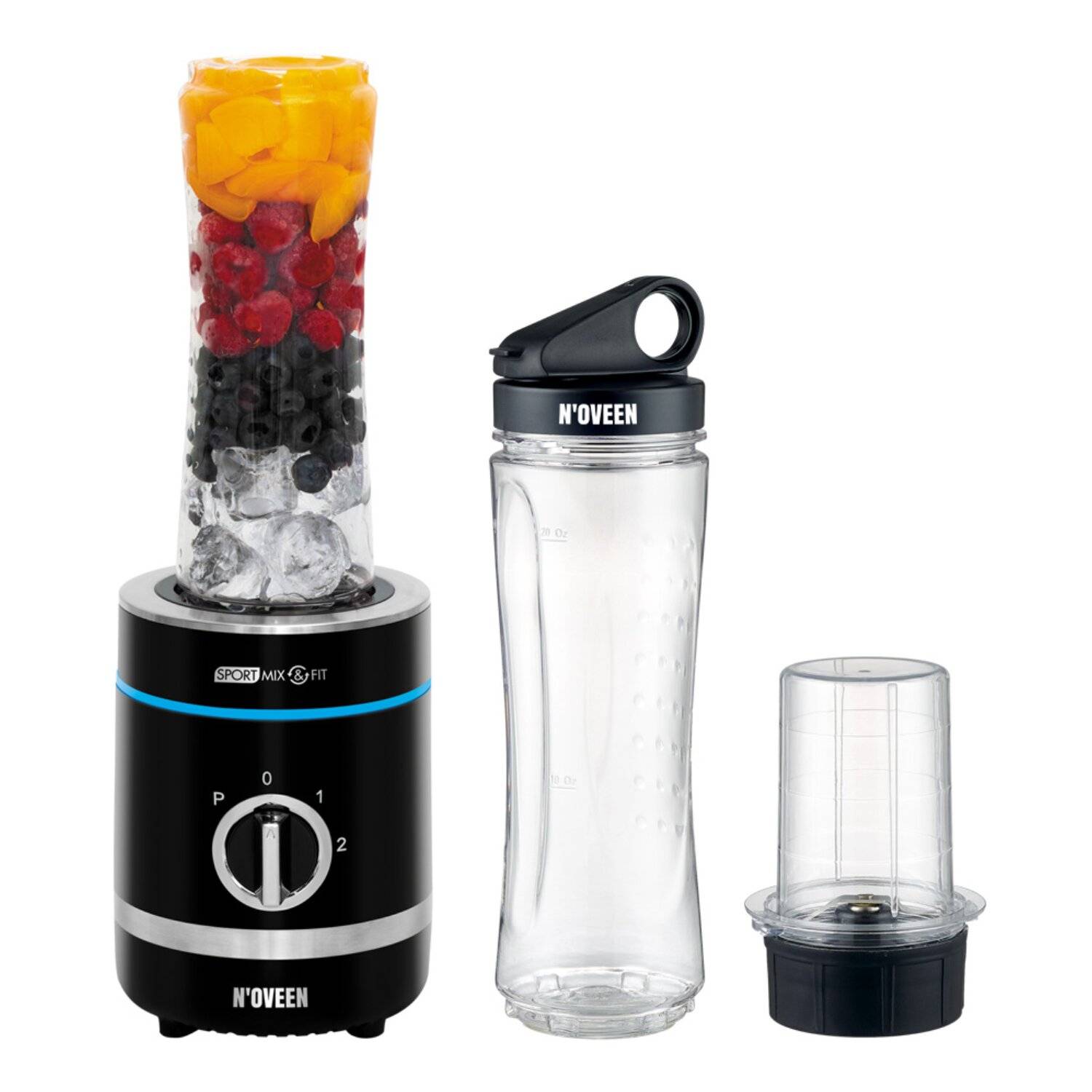 Noveen 300W Sport Mix & Fit Blender | 600ml, Transparent