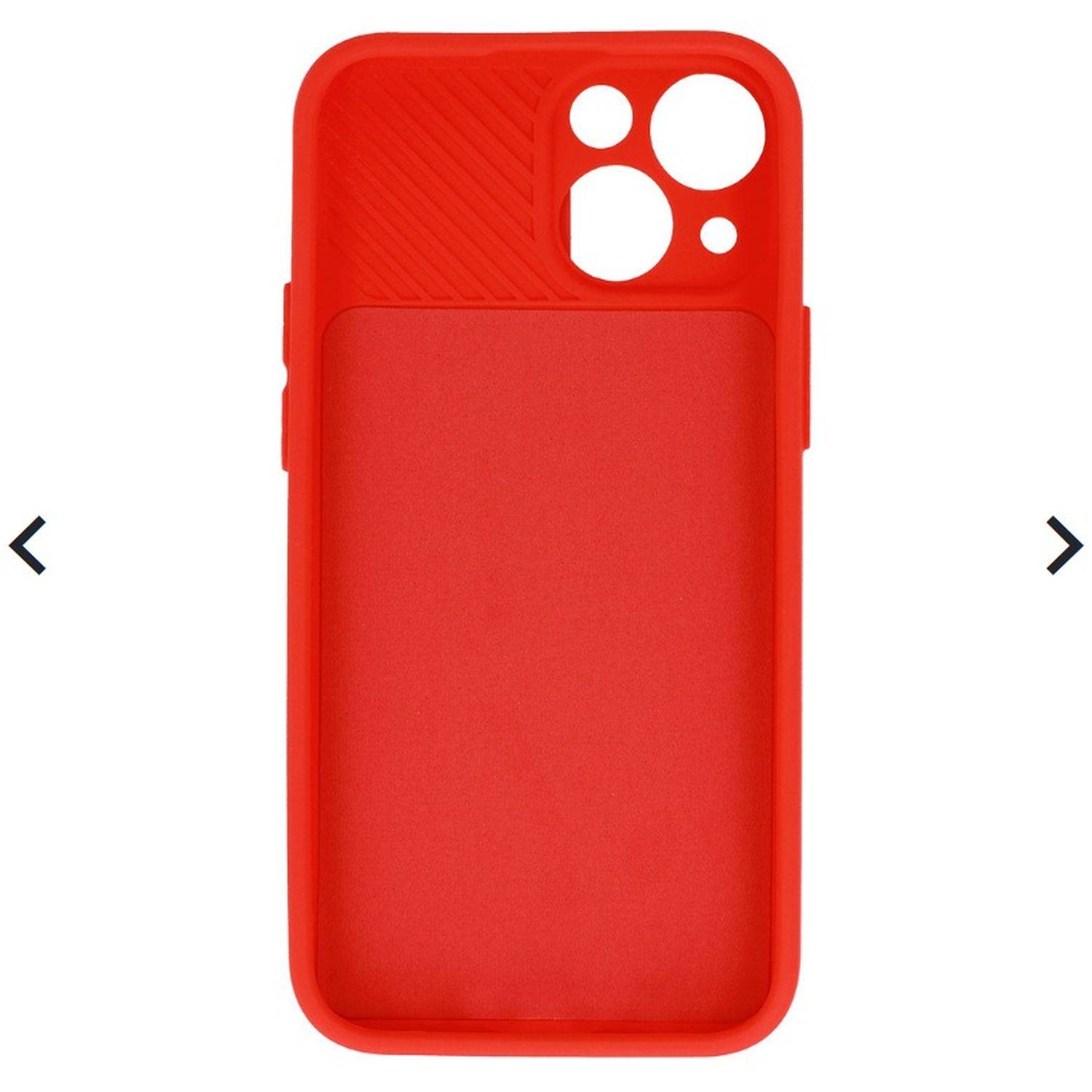 CamShield Silikon Cover Case Slim Handyhülle Schutzhülle mit Kameraschutz für Samsung Galaxy A73 5G Rot