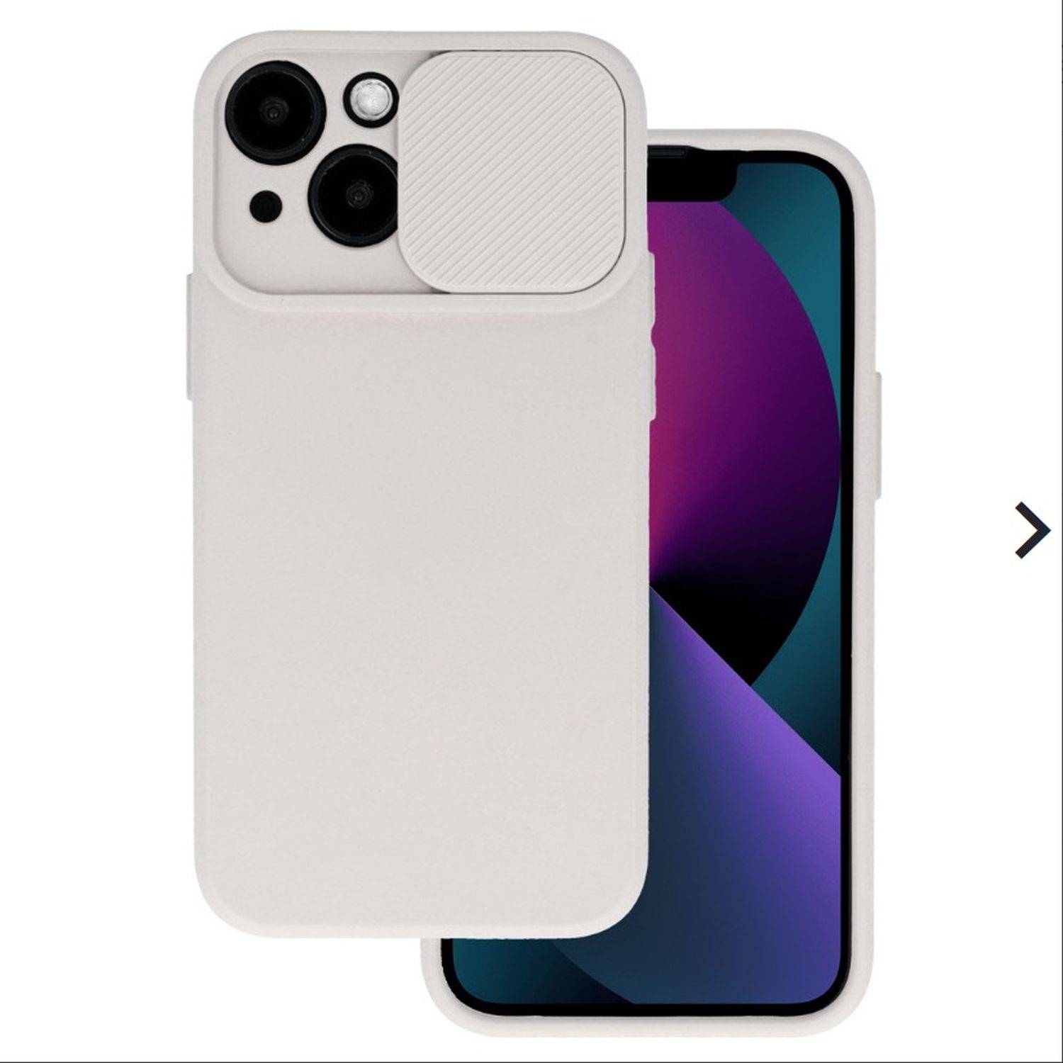 CamShield Silikon Cover Case Slim Handyhülle Schutzhülle mit Kameraschutz für Samsung Galaxy A73 5G Beige