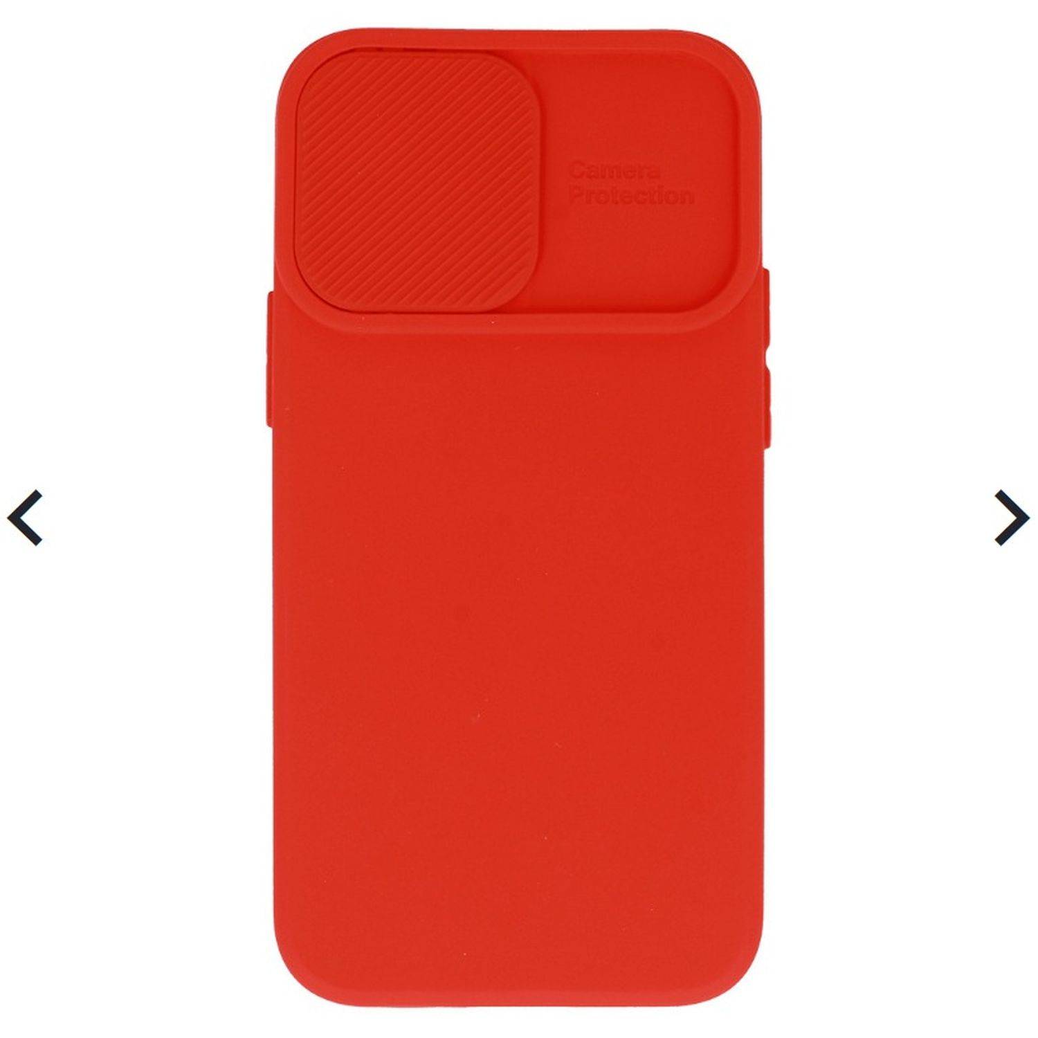 CamShield Silikon Cover Case Slim Handyhülle Schutzhülle mit Kameraschutz für Xiaomi Redmi Note 11 / 11s Rot