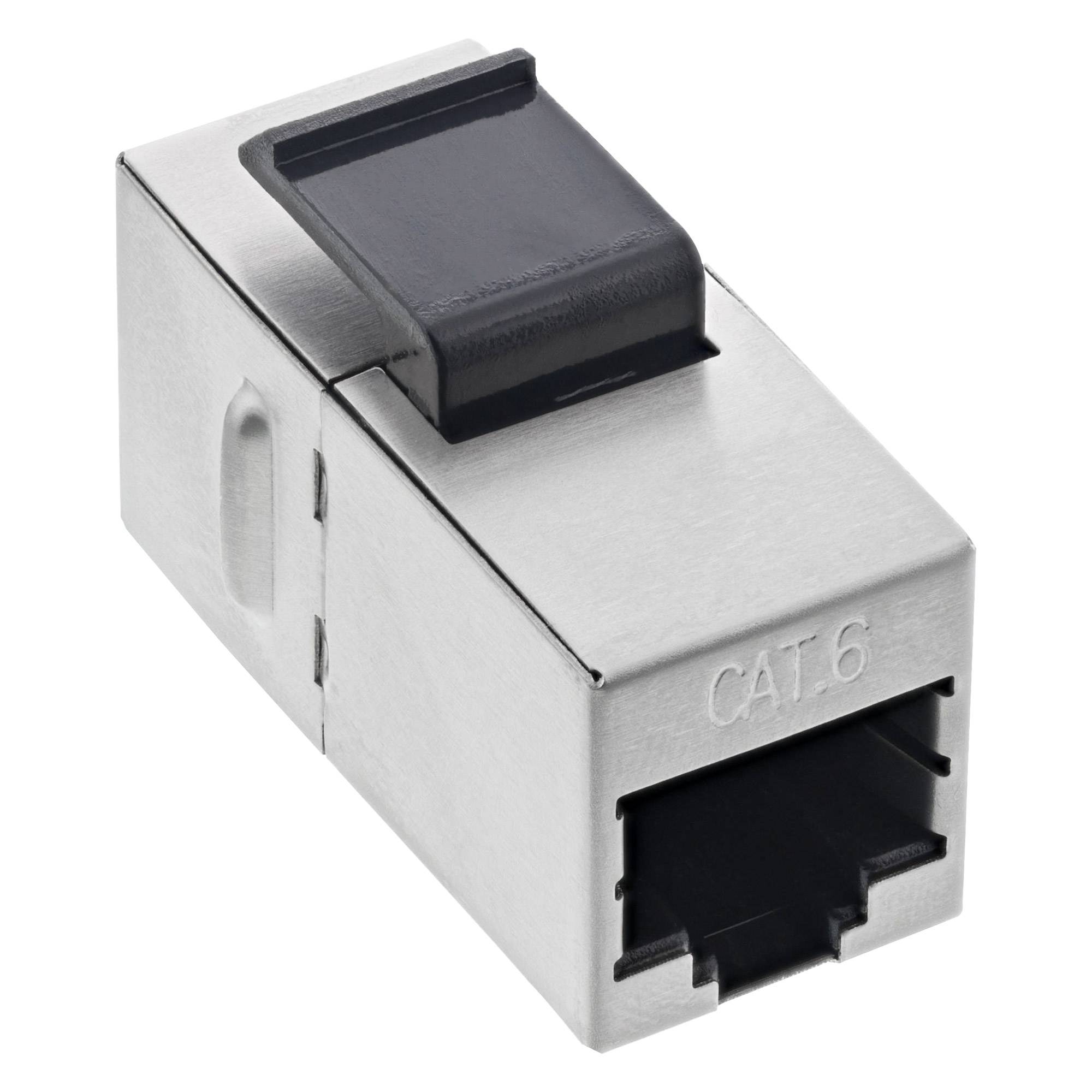 INLINE - Keystone RJ45 Buchse / Buchse Einsatz - SNAP-In - Cat.6 - STP - bulk