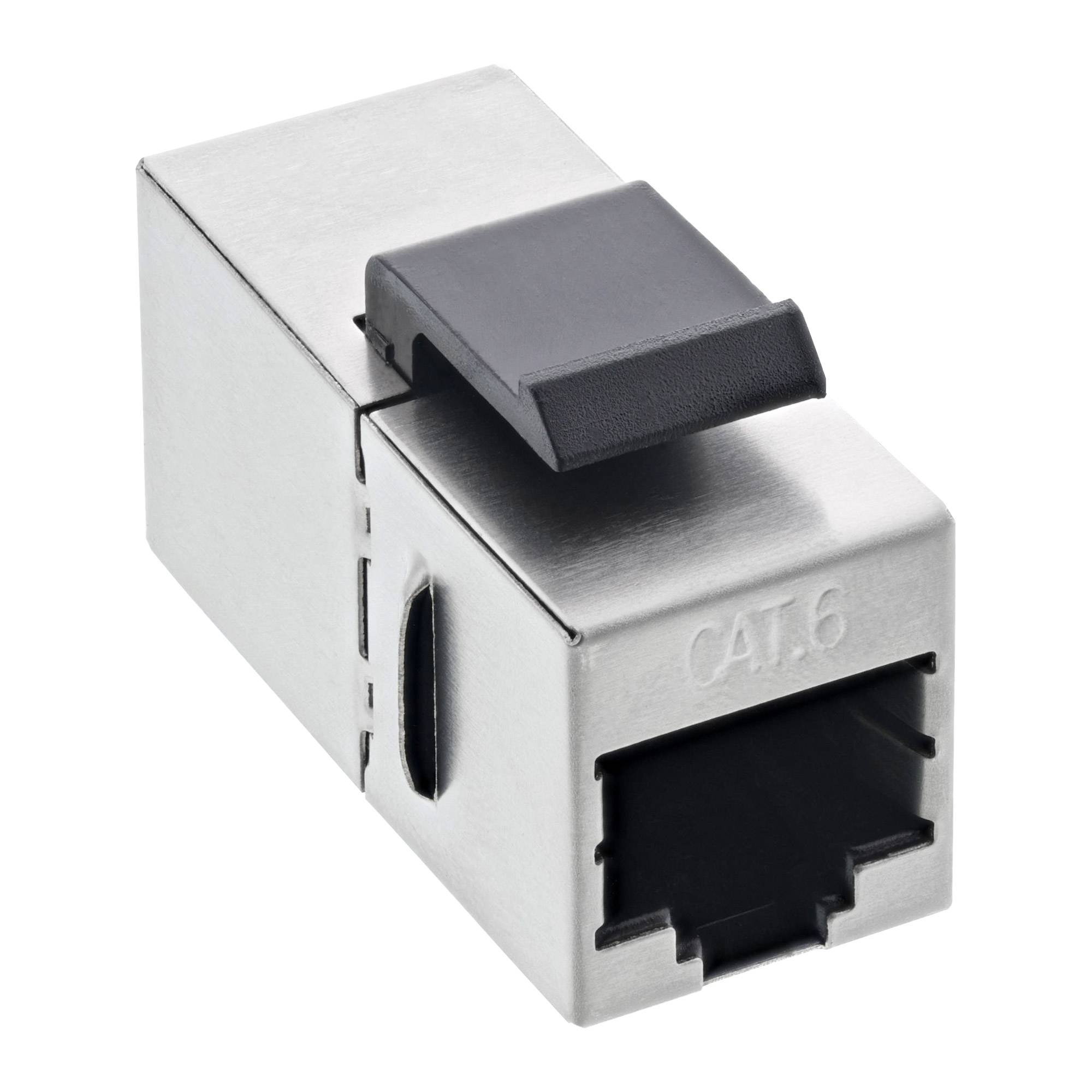 INLINE - Keystone RJ45 Buchse / Buchse Einsatz - SNAP-In - Cat.6 - STP - bulk