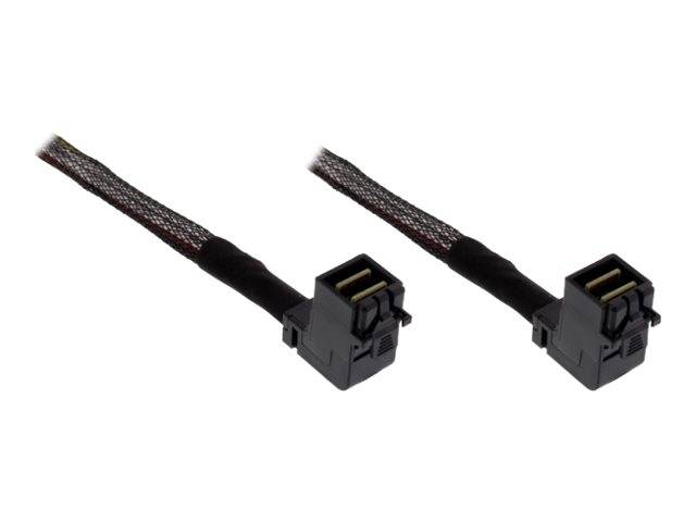 InLine Mini-SAS HD Kabel - SFF-8643 zu SFF-8643 - beidseitig gewinkelt - 0,5mzu