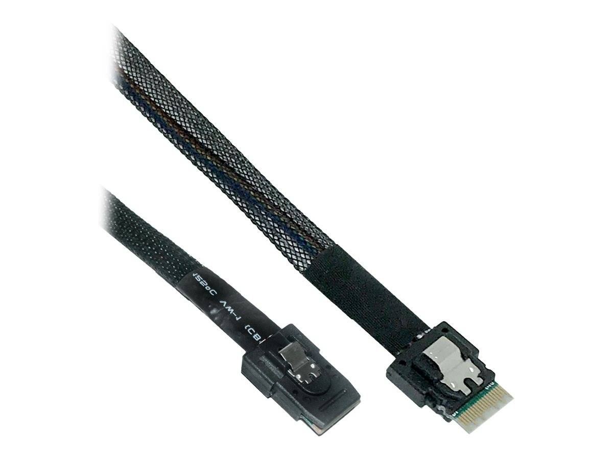 INLINE - Slim SAS Kabel - SFF-8654 4i zu Mini SAS SFF-8087 - 12Gb/s - 1m