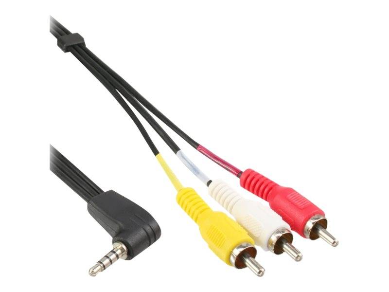 INLINE - Audio/Video Kabel - 3,5mm 4pol Stecker auf 3x Cinch Stecker