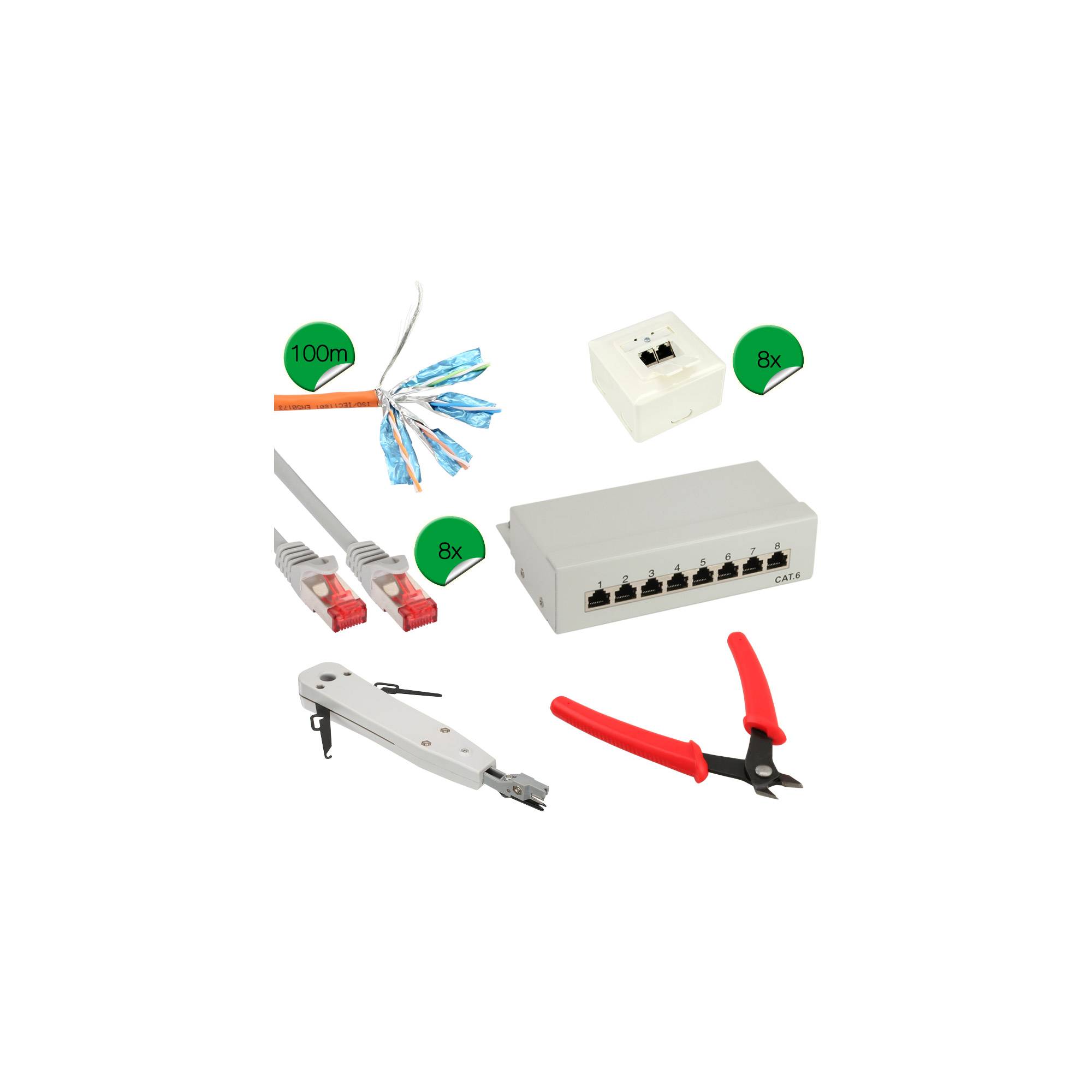 INLINE - Cat.6 Netzwerk Installations Kit