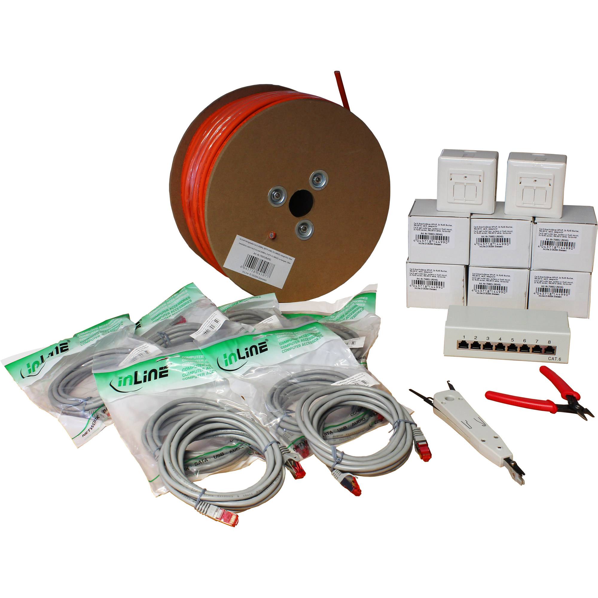 INLINE - Cat.6 Netzwerk Installations Kit
