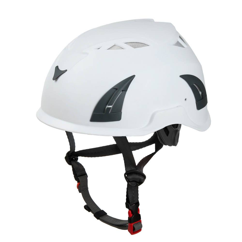 Industrieschutzhelm mit Kinnriemen und Lüftungslöchern EN397, EN12492 53-61cm weiß