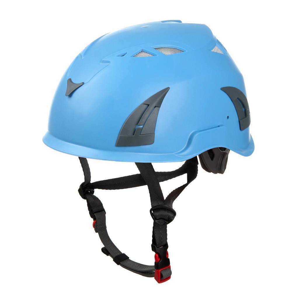Industrieschutzhelm mit Kinnriemen und Lüftungslöchern EN397, EN12492 53-61cm blau