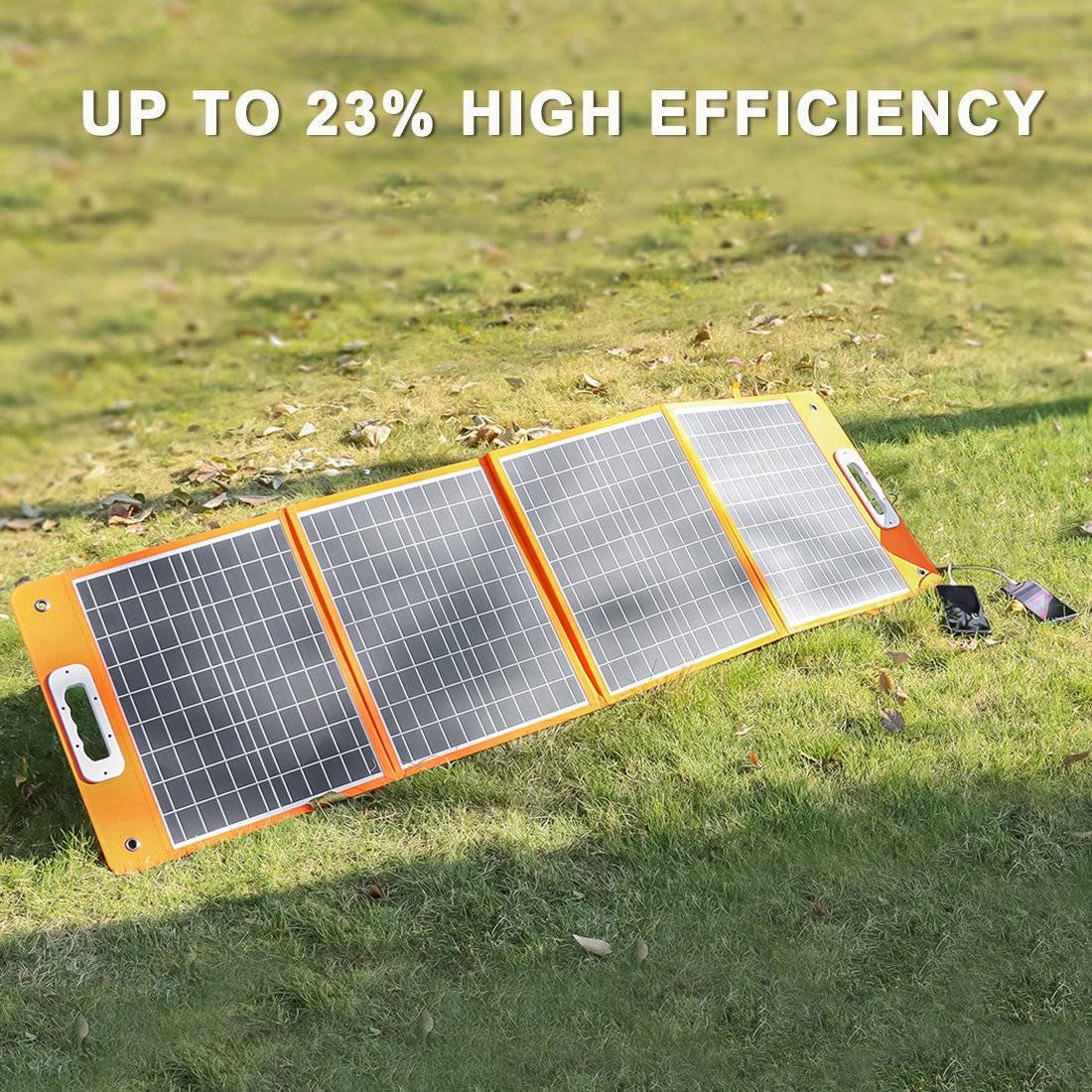 Faltbares Solarpanel 18V/100W - für Powerstation, USB Ventilator, Handy - Hocheffizient & tragbar