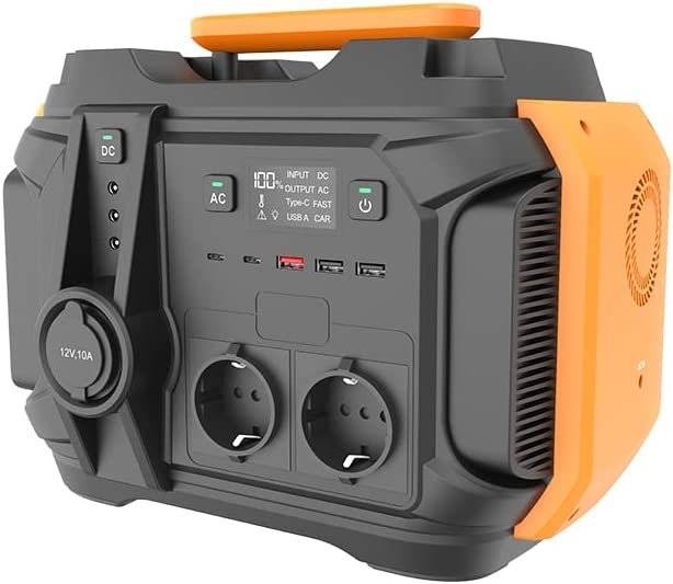 Emissimo Tec tragbare Powerstation ET501- 500W , 150000mAh Solargenerator mit 2 x 220-240V Ausgang
