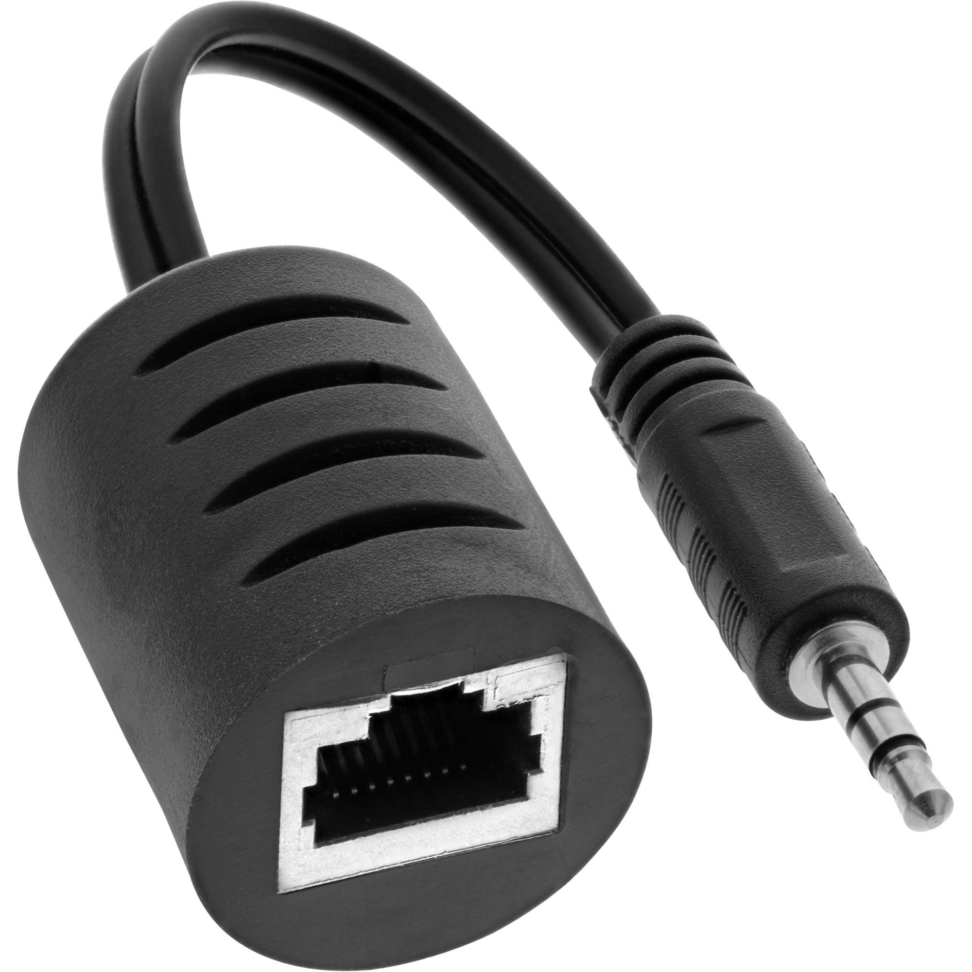 INLINE - Audio über RJ45 passiv - 2x Cinch 1x Klinke 3,5mm / RJ45 Buchse - max. 50m