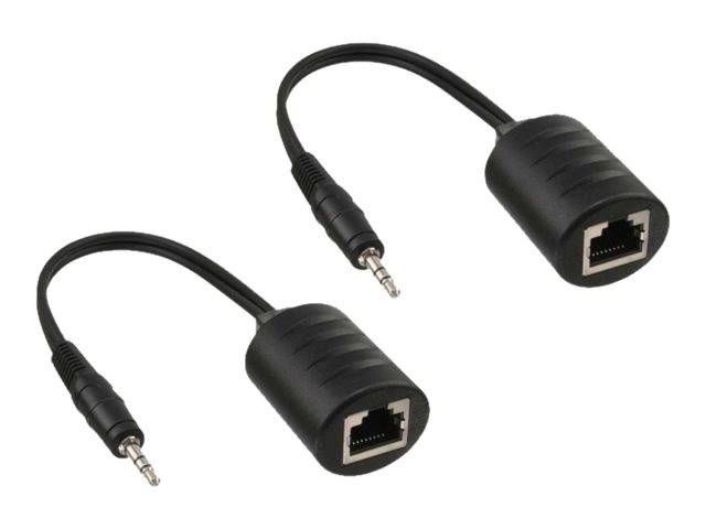 INLINE - Audio über RJ45 passiv - 2x Klinke 3,5mm Stecker / RJ45 Buchse - max. 50m,
