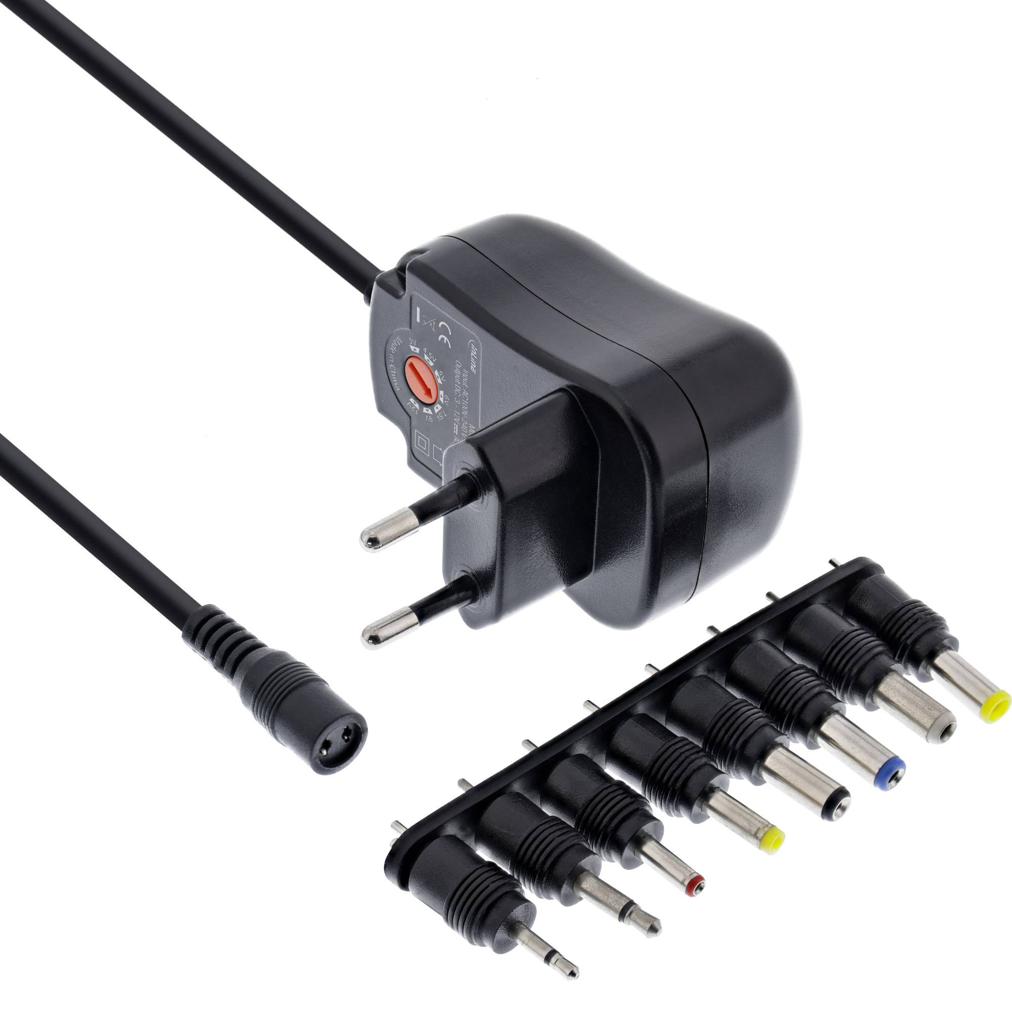 INLINE - Universal Steckernetzteil 12W - 110-240V auf 3-12V - max. 1200mA